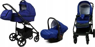 Obrázek produktu pro BabyLux® AIR | Kocárek 3v1 Set | Sailor Blue | Kombinovaný kocárek | Sada kocárku | Kocárek + Korbicka + Autosedacka / Kolébka do auta