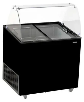 Image de Présentoir à glaces Combisteel Corsica – 231 L, mobile, 6 bacs de 5 L