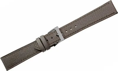 Produktbild von Herzog Alta Moda Uhrenarmband schlamm Rindleder genarbt flach Verlauf, Stegbreite:20mm, Schließe:Schwarz