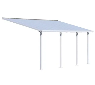Produktbild von Palram - Canopia Aluminium Terrassenüberdachung Olympia Weiß 300x619x305 cm