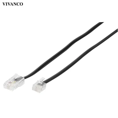 Produktbild von ViVanco™3m ISDN Connection Cable, 3 m, RJ-45, Schwarz