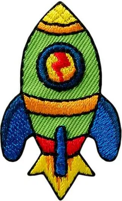 Produktbild von Mono Quick 04147 Rakete Bügelbild, Patch, ca. 2,7 x 4,5 cm All Weltraum