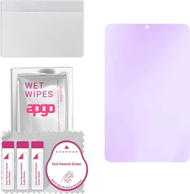 Produktbild von apgo Hybrid Schutzglas, kompatibel mit Samsung Galaxy Tab A 8.4 (2020), Anti-Blue, 9H Härte, toller Ersatz für Hartglas, kratzfester Displayschutzglas, Displayschutz, Full Glue