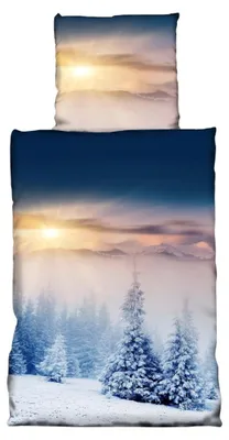 Produktbild von Fleece Bettwäsche 155 x 220 cm + 80 x 80 cm in Winteredition