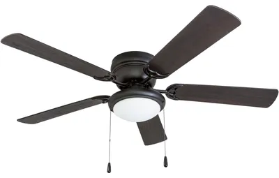 Obrázok produktu pre Stropný ventilátor s osvetlením - 132 cm - Čierna/Niklová farba - Vhodný na vonkajšie použitie