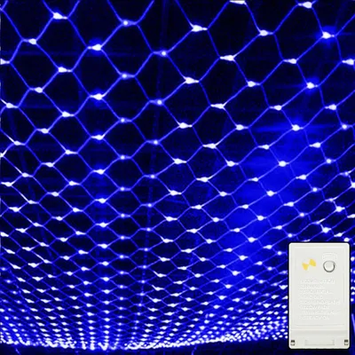 Produktbild von 6X4m 880LEDs LED bajkowe światła bajkowe wewnętrzne zewnętrzne lampki świąteczne, niebieskie