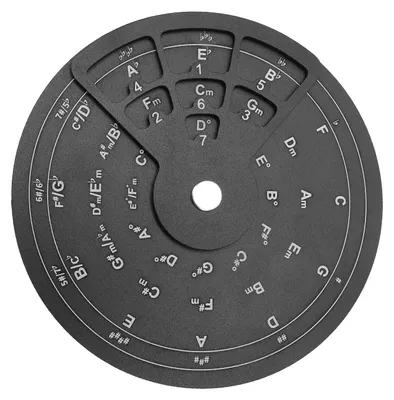 Produktbild von Quintenkreis-Rad – Melodie-Tool: Drehbares, tragbares Musiktheorie-Rad aus Aluminiumlegierung für Musik-Anfänger – Lernhilfe für Musiktheorie