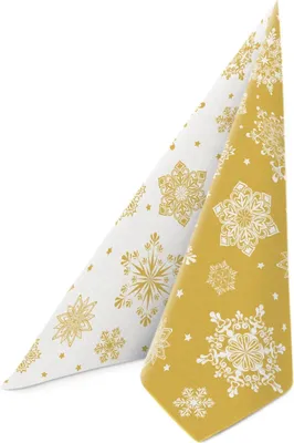 Produktbild von Premium Airlaid Servietten, "Reverse Snowflakes", 1/4, 40 x 40 cm 50 Stück.