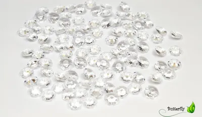 Produktbild von 100 Dekosteine Diamanten 12mm, Farbe:klar / transparent