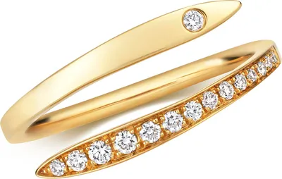 Produktbild von Modischer 18 Karat (750) Gold Damen - Diamant Kreuz über Ring / Ring gekreuzt Brillant-Schliff 0.14 Karat G - VS, 53 (16.9); TRS2126418KYRSM