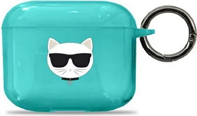 Obrázek produktu pro Karl Lagerfeld KLA3UCHFL Pouzdro Choupette pro Apple AirPods 3, niebieskie
