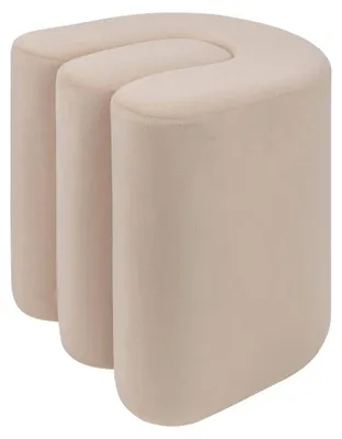 Sitzsack aus Samt, beige, 39,5x39,5x40,5 cm