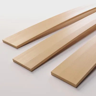 Produktbild von FEDERHOLZLEISTEN ERSATZ SET VERSTÄRKUNG REPARATUR FÜR LATTENROST mit Stärke (Höhe) 0,8 cm und Breite 5,3 cm in verschiedenen Längen aus Buchenholz 98,0 5 Stück