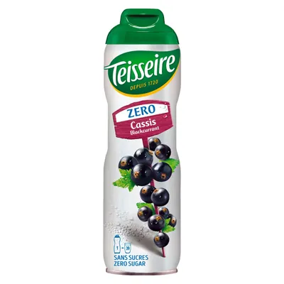 Image de Teisseire Sirop Cassis zéro sucre 600ml - Cocktails Milkshakes (1 paquet)