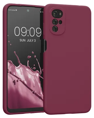 Produktbild von kwmobile Handyhülle für Motorola Moto G22 Hülle - Case Silikon - Kabelloses Laden - Schutzhülle Cover in Rhabarber Rot