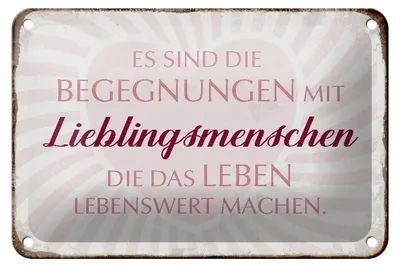 Produktbild von Blechschild Spruch 18x12cm Lieblingsmenschen Leben