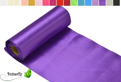 Produktbild von 9m Rolle Satin Tischband 30cm, Farbauswahl:lila / purpur 465