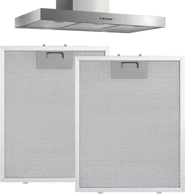 Obrázok produktu pre Kovový filter do odsávača pár 320x260x9 mm, 2 ks, hliník, strieborná, pre kuchyňu