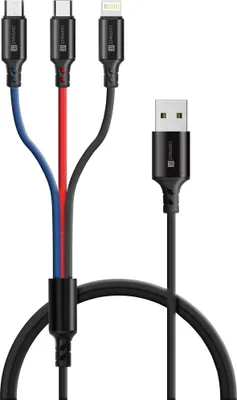 Produktbild von CONNECT IT Wirez 3in1, 1,2 m, schwarz