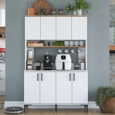 Produktbild von Skye Decor, JE176 - 3291, Weiß, Mehrzweckschrank, 120 x 187,2 x 40 cm, 100 % MELAMINBESCHICHTETE