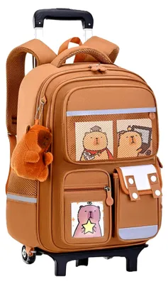 Produktbild von Rucksack mit Rollen - Rollende Rucksäcke für Schule im Capybara-Design