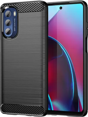 Produktbild von Moto G Stylus 5G 2022 Hülle, Carbon-Faser TPU Silikon Stoßfest Schutzhülle für Motorola Moto G Stylus 5G 2022 Schwarz
