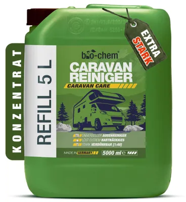 Produktbild von BioChem Caravan- und Wohnmobilreiniger 5 L, Anhänger, Flüssigkeit, Exterior, Interieur, Mehrfarbig, Stoff, Glas, Metall, 5000 ml