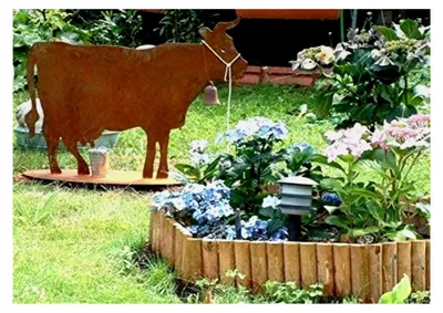 Produktbild von Gartendekoration Kuh 100 x 75 cm Vintage Deko Garten Rost Skulptur