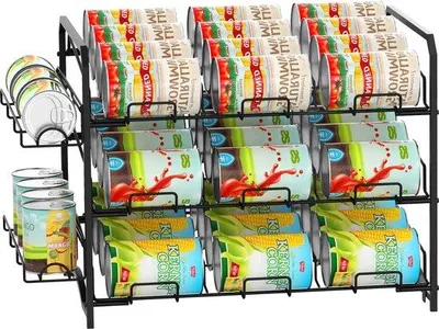 Produktbild von Famanu Stapelbares Regalsystem für Küchen, 3 Etagen, Schwarz