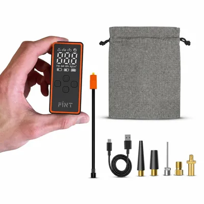 Produktbild von FÍNT® V3 MINI Akku Luftpumpe, Mini Kompressor 10,3 bar für Fahrrad, Motorrad, Roller & Bälle