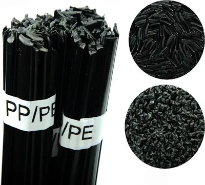 Immagine prodotto di Rosfix Legante per la Saldatura di Materie Plastiche – Granuli di Alta Qualità | Filo da 42 cm | PP/PE, PP+E, PP+PE | 250-310°C | Colore Nero 100 g