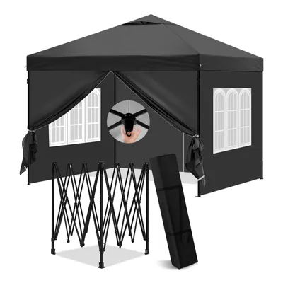 Produktbild von EUGAD Faltpavillon mit Seitenwänden,wasserfest, höhenverstellbar,3x3m,anthrazit