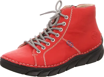 A single red boot is shown against a white background.