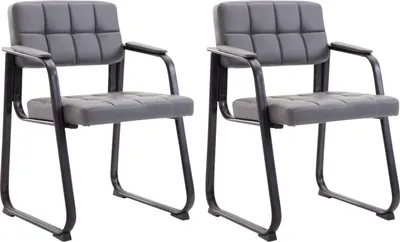Produktbild von 2er Set Besucherstühle Canada B Kunstleder grau