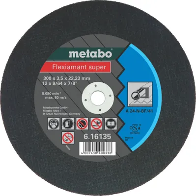 Produktbild von Metabo 616135000, Schneidedisk, Flache Mitte, Stahl, Metabo, 2,22 cm, 30 cm