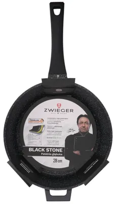 Zdjęcie produktu dla Zwieger Patelnia Głęboka 28Cm Black Stone - Granitowa, Nieprzywierająca
