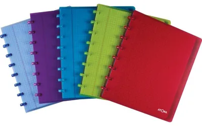 Produktbild von Atoma – Trendiges Notizbuch, ft A5+, 120 Seiten, kariert 5 mm, mit 6 Registern, in verschiedenen Farben