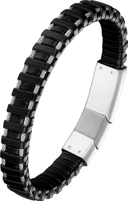 Produktbild von Karisma Männer Lederarmband Edelstahl Draht Verschluss-Platte Länge 21cm Farbwahl - Roségold