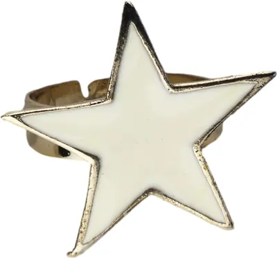 Produktbild von Ring - weißer Stern - golden