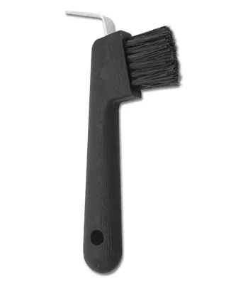 Produktbild von Waldhausen Hufkratzer schwarz Hoof Pick Brush stabil mit Bürste und Schieber