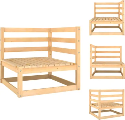 Produktbild von vidaXL Garten-Ecksofa Massivholz Kiefer -  Gartenmöbel-Sets
