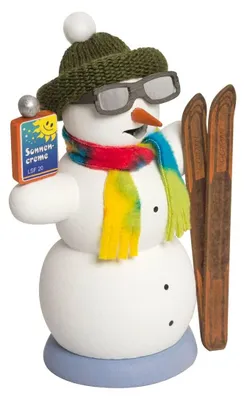 Rookfiguur Sneeuwman Après-Ski, Holz, 13 cm