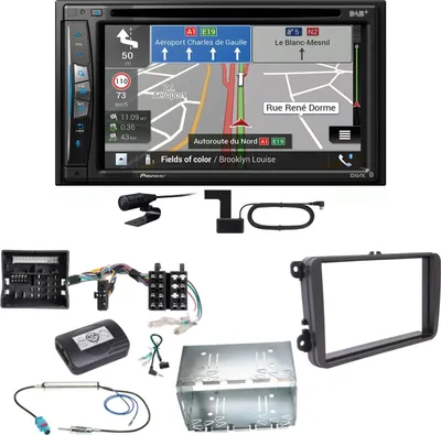 Produktbild von Pioneer AVIC-Z730DAB Navigation Bluetooth USB Einbauset für T6 Sharan 2 Beetle