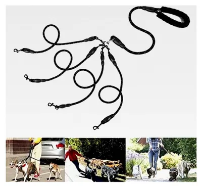 Produktbild von Multifunktionale 4-in-1 Hundeleine für Mittelgroße Hunde und Katzen, geeignet für Training und Spaziergänge im Freien