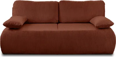 Produktbild von Best Möbel Loutro - 3-Sitzer Sofa - Schlaffunktion und Bettkasten - aus Cord , Terrakotta