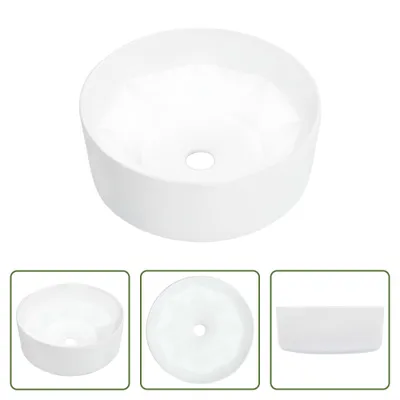 Produktbild von The Living Store Waschbecken 36 x 14 cm Keramik Weiß