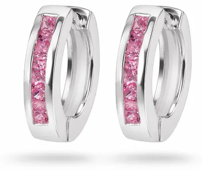 Produktbild von Ohrringe Creolen 925 Silber Zirkonia Damen Mädchen Kinder echt Schmuck