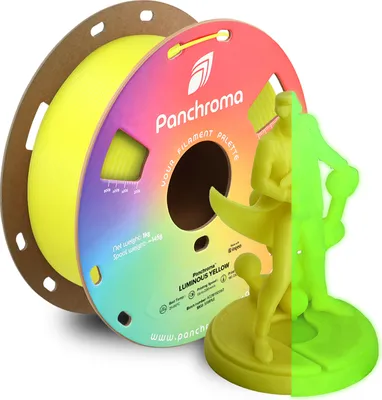 Image de Panchroma™ PLA Luminous, Couleur:Luminous Yellow, Taille du filament:1.75mm, Poids:1 kg