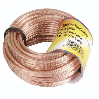 Image de Hama Câble de haut-parleur 2x1,5mm² 10m transparent avec