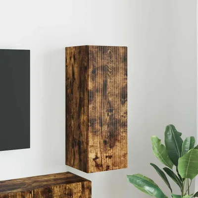 Zdjęcie produktu dla Maison Exclusive - Szafka pod telewizor, 30 x 31 x 80 cm, płyta wiórowa, imitacja dębu wędzonego